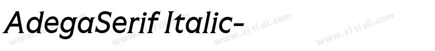 AdegaSerif Italic字体转换